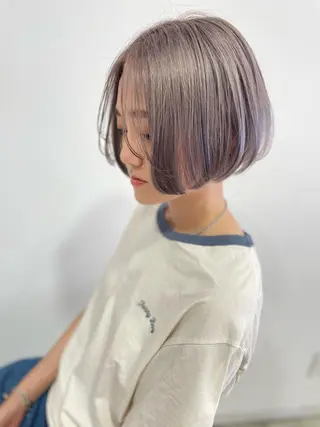 ショート カラー 園田あずさ/髪質改善 /透明感カラーのヘアスタイル