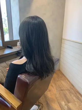 セミロング カラー ✨️美髪矯正×似合わ せ艶カラー✨藤田透のヘアスタイル