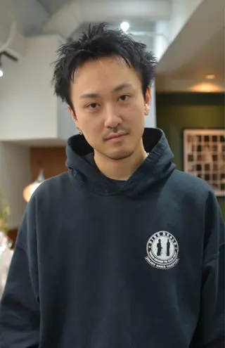 ショート メンズ グランジヘア 無造作ヘアHYUGAのヘアスタイル