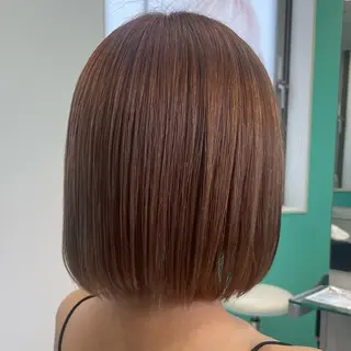 ショート カラー ボブ/艶カラー/ 暖色/Natsukiのヘアスタイル