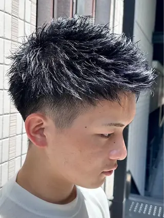 ショート パーマ メンズ メンズ/パーマ/ 京都駅/井上光のヘアスタイル