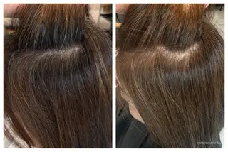 ミディアム カラー 銀座⚜️【脱白髪染め 美髪矯正】トグチのヘアスタイル