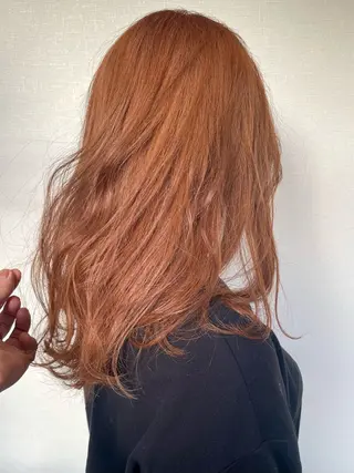 ロング カラー 髪質改善ｶﾗｰ ｹｱﾌﾞﾘｰﾁ/ﾀﾑのヘアスタイル