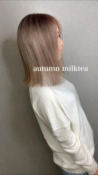 ミディアム カラー Selenehair 三条本店のヘアスタイル