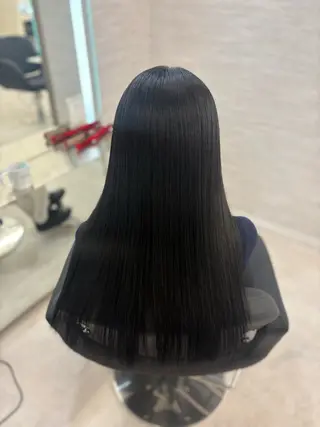 ロング カラー ヘアアレンジ JUNO韓国ヘア MIAN.⋆𝜗𝜚のヘアスタイル