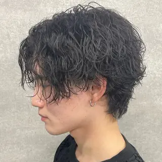 パーマ メンズ 渋谷サーフカール アメカジ美容師のヘアスタイル