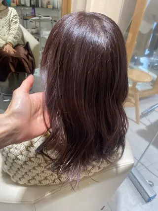 ミディアム カラー 安永 涼のヘアスタイル