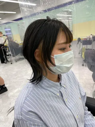 セミロング パーマ ヘアアレンジ ネイル マツエク・マツパ 韓国風ベージュ🤎 赤みなし🌿横浜🤎のヘアスタイル