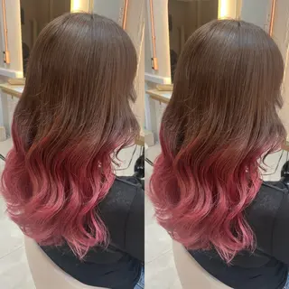 セミロング カラー ブリーチ無しダブル カラー🦕まどかのヘアスタイル