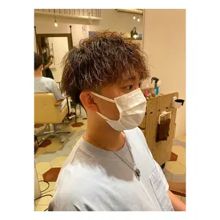 ショート パーマ メンズ 菊池大一 溝の口パーマのヘアスタイル