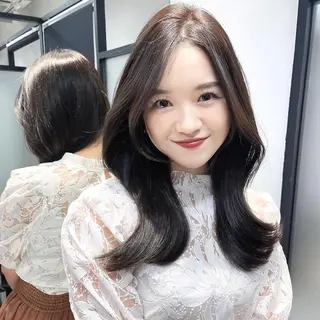 セミロング 韓国レイヤーカット 髪質改善▫️水野有真のヘアスタイル