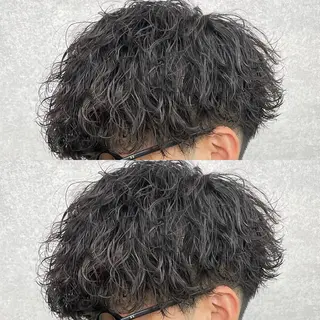 ショート カラー パーマ ヘアアレンジ メンズ キッズ 🔥メンズパーマ🔥 菅原楓のヘアスタイル