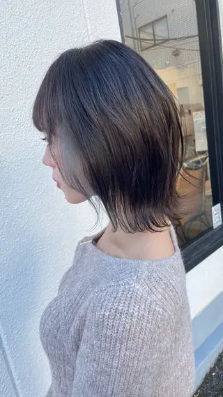 ミディアム 🎀ハイトーン/ 艶カラー/夕月🎀のヘアスタイル