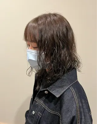 ミディアム パーマ AMNESIA三軒茶屋所属・おがわ ともひさのヘアスタイル