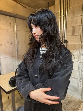 ロング カラー パーマ YOKO/パーマ レイヤーカットのヘアスタイル