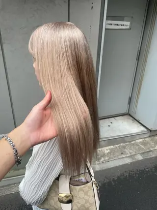 セミロング カラー 大人っぽ♡上品な暖色 ♡ブリーチなし♡のヘアスタイル