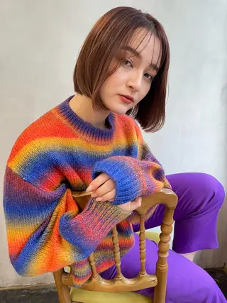 ショート カラー ショート/ボブ/ 心斎橋/宮脇美奈のヘアスタイル