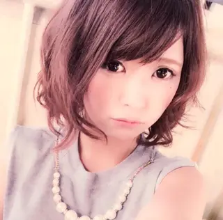 ショート カラー ヘアアレンジ GLOSS 心斎橋 山上のヘアスタイル