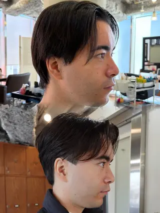 ショート パーマ メンズ RIKI/ 曲がる縮毛矯正のヘアスタイル