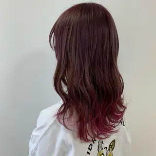 セミロング カラー 暖色専門美容師🎀 お客様満足度◎のヘアスタイル