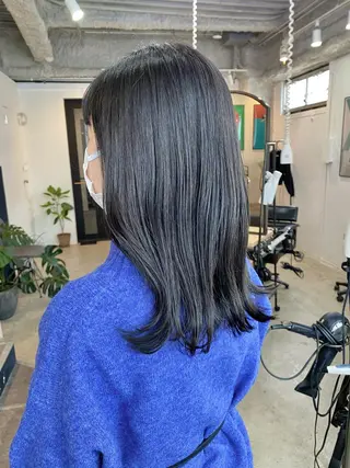 セミロング カラー 暖色カラー/天神/ ヘイマサクラのヘアスタイル