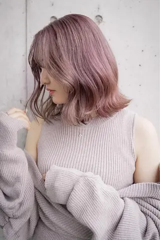 ミディアム カラー 清水 亮太／赤み消しカラーのヘアスタイル