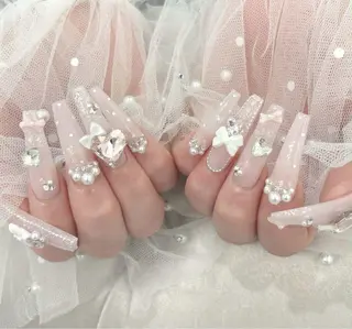 ネイル 🩷JiSu🩷 チップ長さ出し専門のネイルデザイン