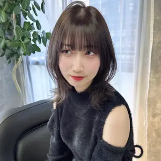 ミディアム カラー 宮城 ほのかのヘアスタイル