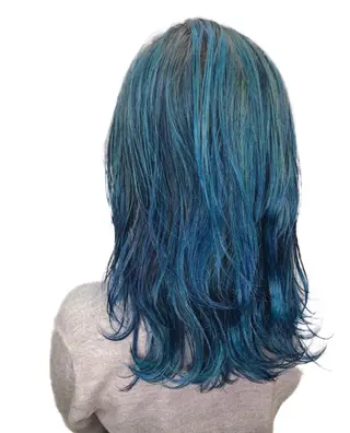 セミロング カラー ケアブリーチ /髪質 改善/古橋圭史郎のヘアスタイル