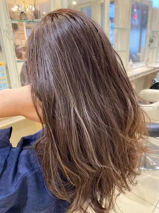 セミロング カラー 髪質改善/茅ヶ崎 マツモト リョウのヘアスタイル