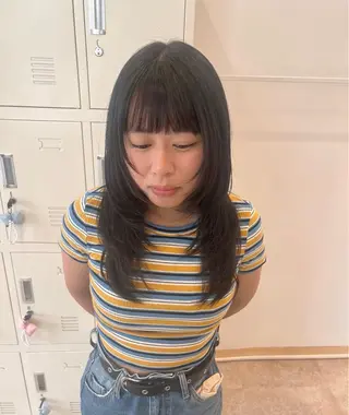 ロング 望愛/レイヤー/ハイ トーン/デザインのヘアスタイル