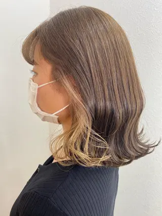 ミディアム カラー ウルフ🐺/ボブ ハイトーン🌈/増田のヘアスタイル