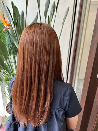 ロング パーマ ブリーチカラー🦖 岡部木乃夏のヘアスタイル