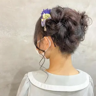 セミロング まつパ・ヘアセット ♡Chinami♡のマツエク・マツパデザイン