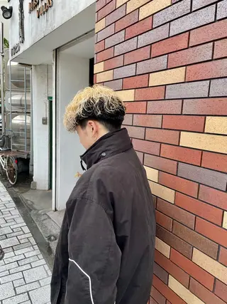 ショート カラー パーマ メンズ grAt所属・森 真伊希のヘアスタイル