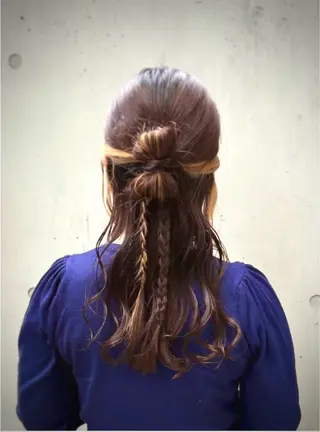 ミディアム ヘアアレンジ ドアベルヘアリビング所属・加藤志保 🎗️🫧モデル募集のヘアスタイル