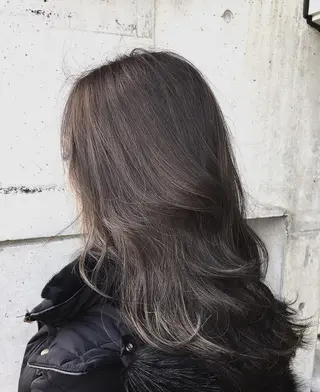 ミディアム カラー パーマ 小顔カット✨ 透明感カラー/村上のヘアスタイル