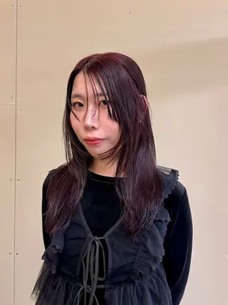 セミロング カラー ブリーチなしWカラー レイヤー/KOHNOのヘアスタイル