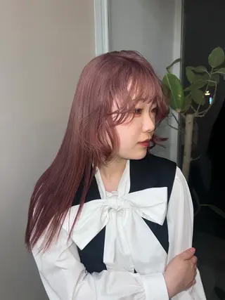 ロング カラー 岡山ハイトーン・ ルーツカラー/こもものヘアスタイル