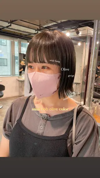 ショート カラー パーマ ヘアアレンジ メンズ キッズ ネイル マツエク・マツパ アイブロウ 透明感カラー・レイヤ ー🎀amika🎀のヘアスタイル