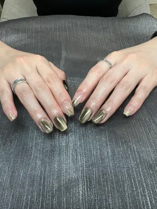 ネイル Kaka_ パラジェル、長さだしのネイルデザイン