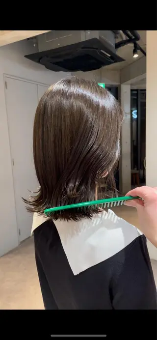 ミディアム 葉月/ボブ/ 透明感カラー／中目黒のヘアスタイル