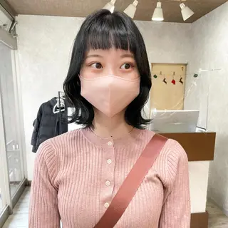 ミディアム カラー 高橋 みく/ minim 暖色のヘアスタイル