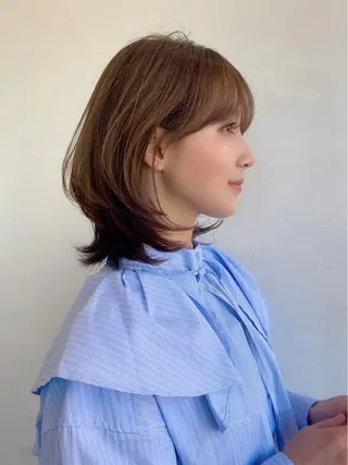 ミディアム 鎌倉 彩のヘアスタイル