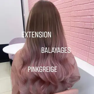 ロング カラー エクステ🩵ブリーチ 韓国ヘア🩵KAEのヘアスタイル