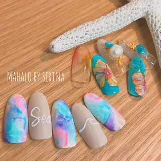 ミディアム カラー ネイル SUNNY BAE. SERINAのネイルデザイン