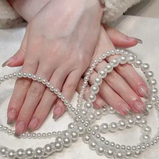 ネイル RAFFINE 月🦋🩵のネイルデザイン