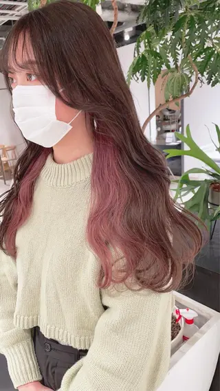 ロング カラー 渋谷:インナーカラー ／🍒エリカ🍒のヘアスタイル