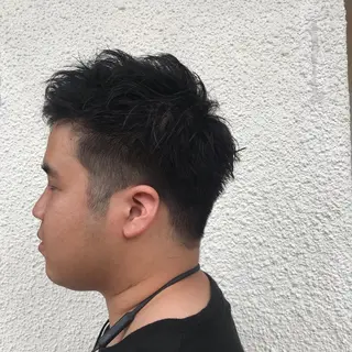 ショート カラー パーマ メンズ JUNTA 梅田茶屋町のヘアスタイル