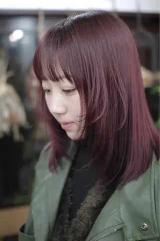 セミロング カラー 木村陸弥 似合わせ 透明感カラー🌿のヘアスタイル